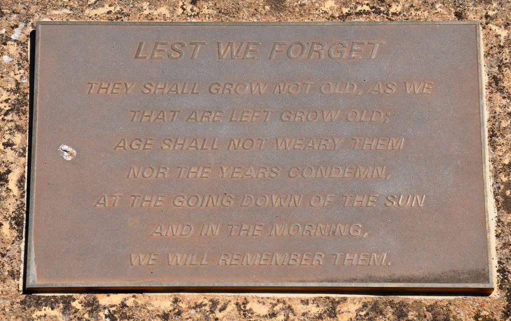 Lyndoch War Memorials, Barossa Valley, South Australia.