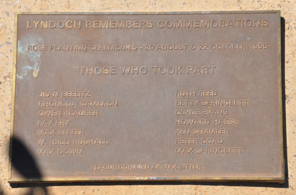 Lyndoch War Memorials, Barossa Valley, South Australia.
