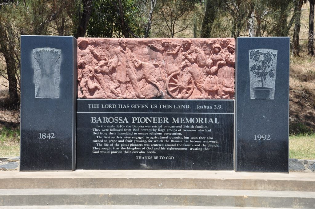 Barossa pioneer memorial