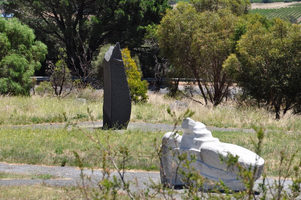 Sculptures at Mengler's Hill Lookout.