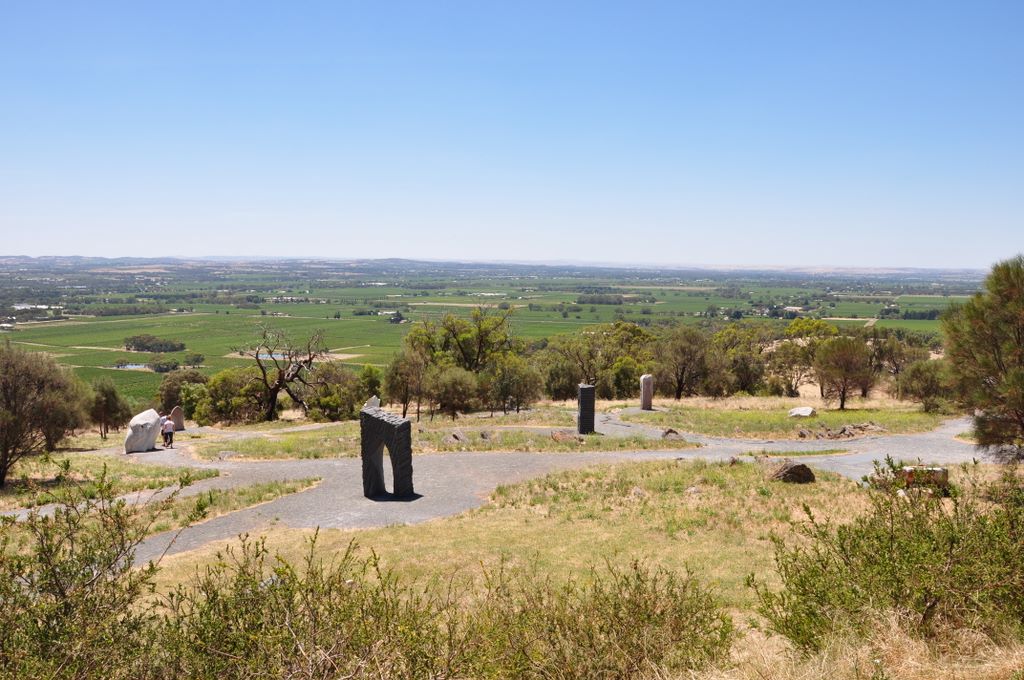 Sculptures at Mengler's Hill Lookout.