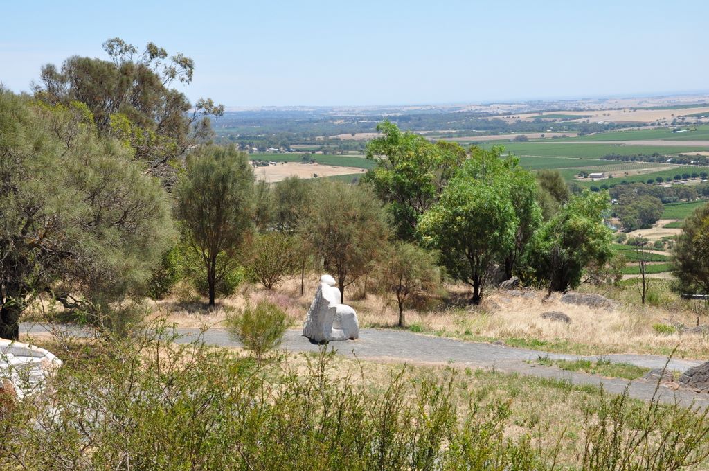 Sculptures at Mengler's Hill Lookout.