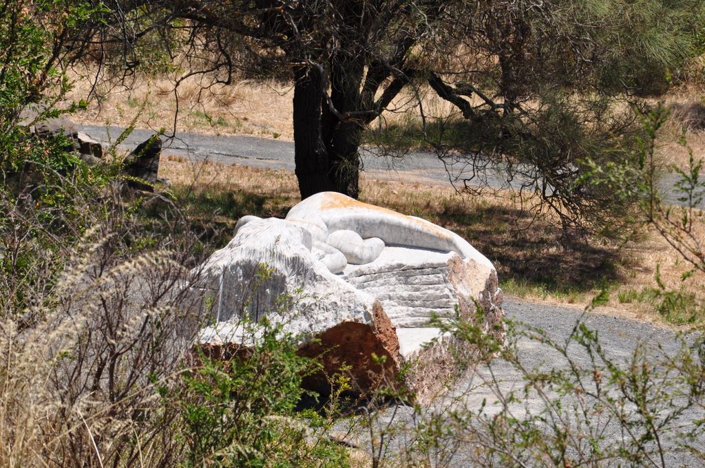 Sculptures at Mengler's Hill Lookout.