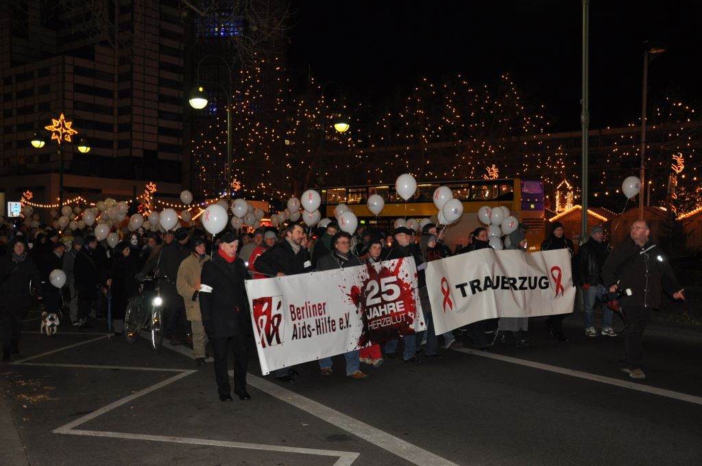 A demonstration in support of AIDS victims in Berlin in 2010.