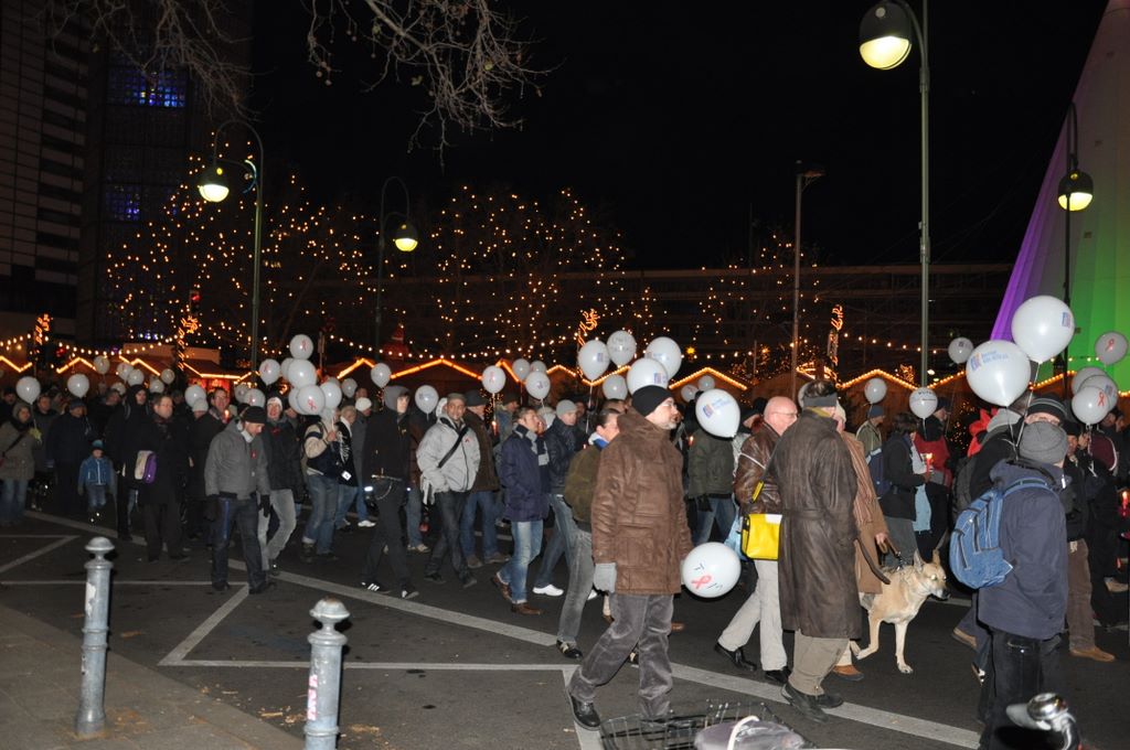 A demonstration in support of AIDS victims in Berlin in 2010.