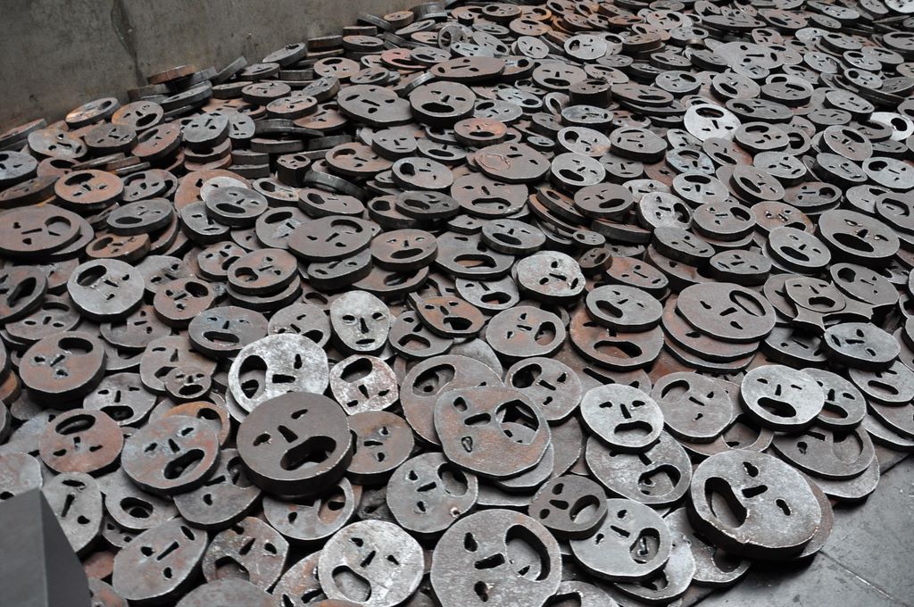 Jewish Museum Berlin. Jüdisches Museum Berlin. Shalekhet - Fallen Leaves by Menashe Kadishman.