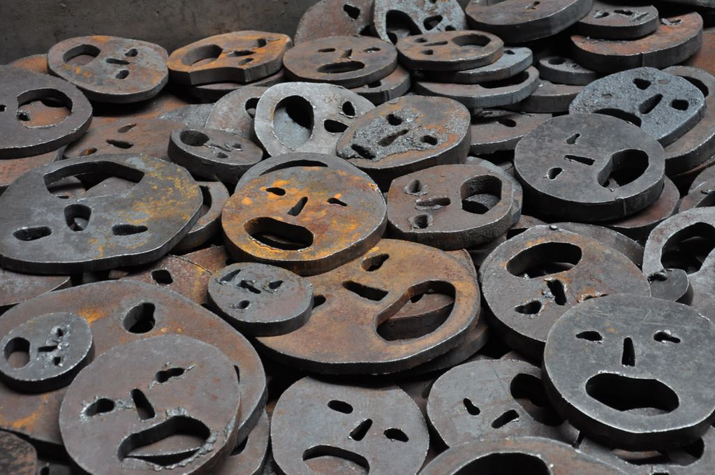 Jewish Museum Berlin. Jüdisches Museum Berlin. Shalekhet - Fallen Leaves by Menashe Kadishman.