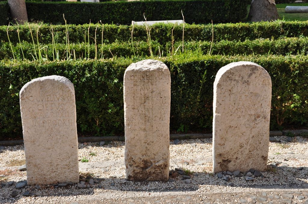 Funerary stelae of the Praetorian Guard from Museo Nazionale Romano, Rome, Italy.