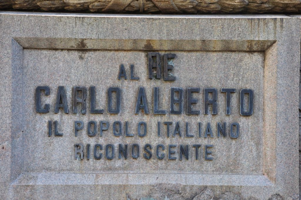 Statue of Carlo Alberto, Rome, Italy.
