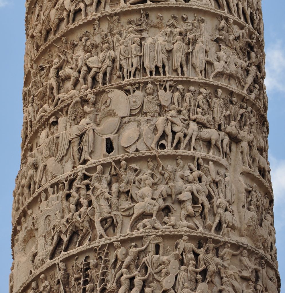 Column of Marcus Aurelius, Rome, Italy.