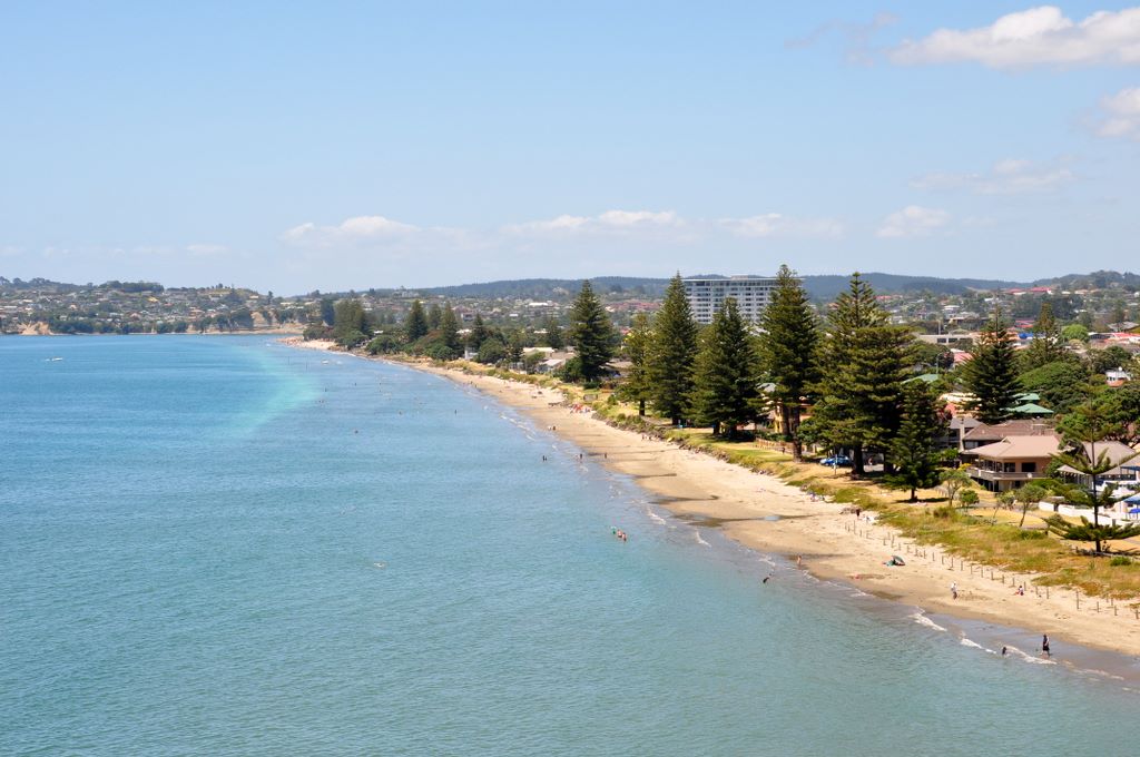 The drive into Auckland, New Zealand.