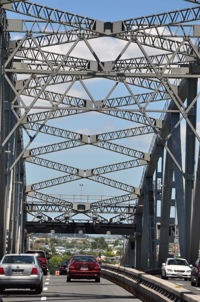 The drive into Auckland, New Zealand.