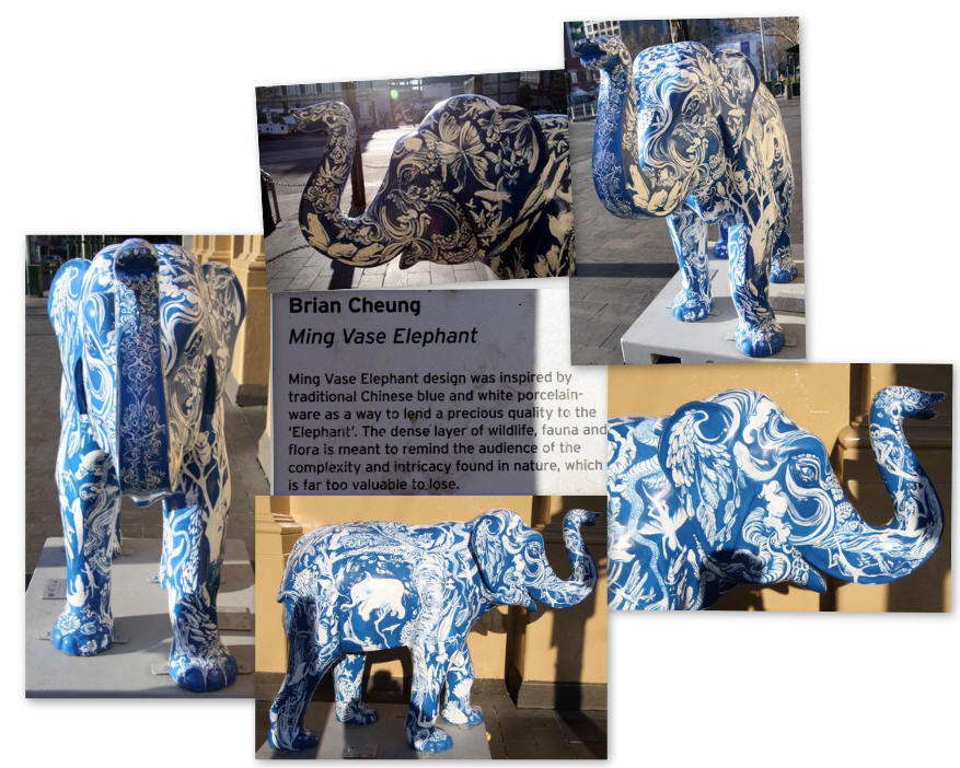 Ming Vase Elephant by Brian Cheung - Picture of the day taken at Queen Victoria Market, Melbourne, Victoria, Australia.