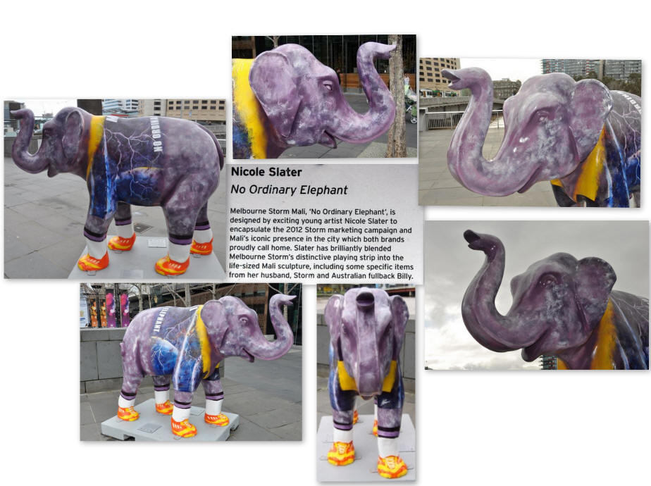 No Ordinary Elephant - Mali by Nicole Slater - Picture of the day were taken outside Crown Casino, Melbourne, Victoria, Australia.